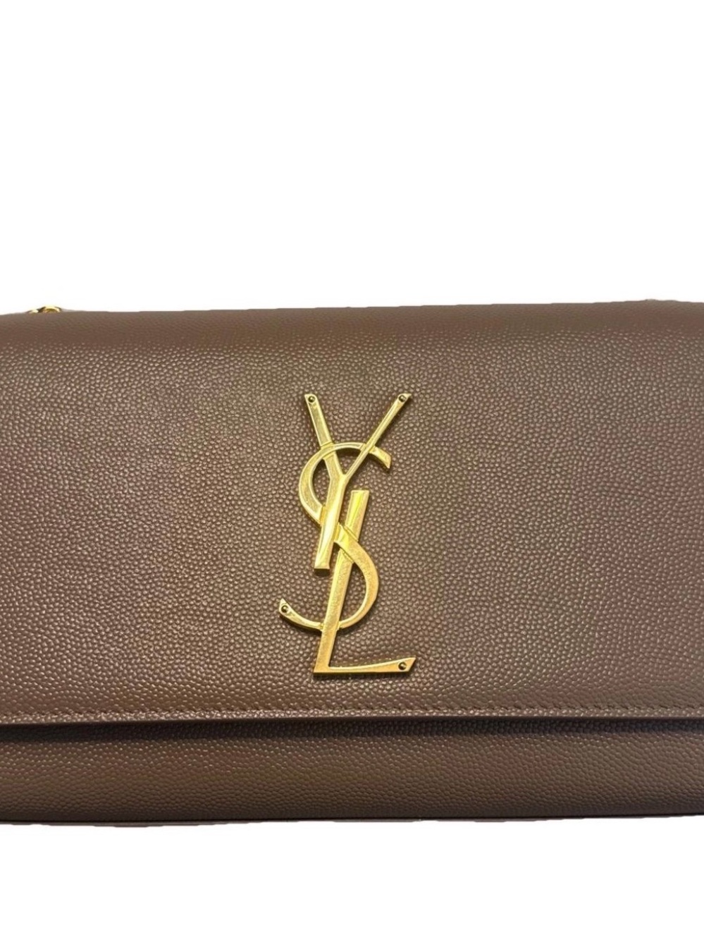 Saint Laurent Kate Small Leather YSL Logo Clutch